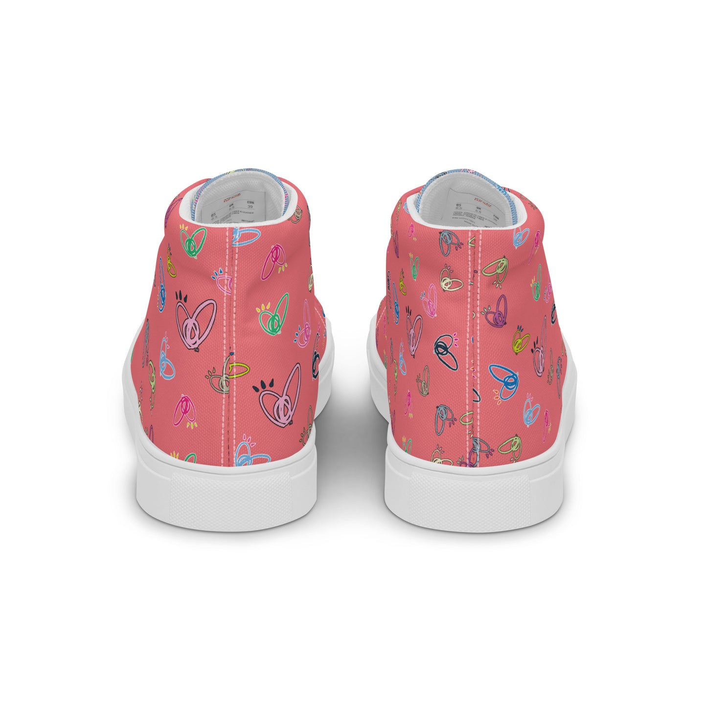 Epic Whizz® Heart-Pattern_Women’s High Top Canvas Shoes_Froly