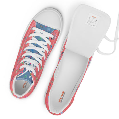 Epic Whizz® Heart-Pattern_Women’s High Top Canvas Shoes_Froly