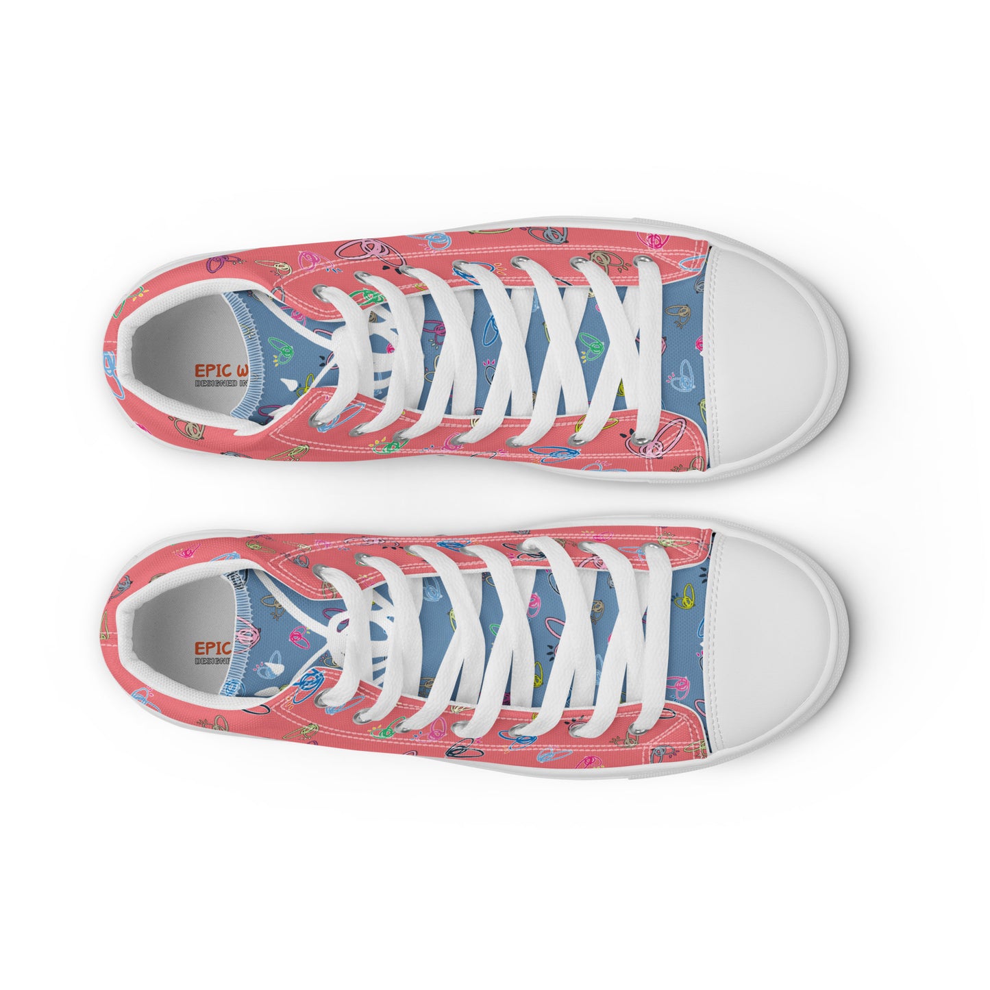 Epic Whizz® Heart-Pattern_Women’s High Top Canvas Shoes_Froly