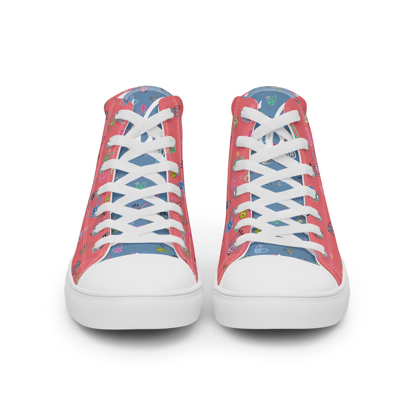 Epic Whizz® Heart-Pattern_Women’s High Top Canvas Shoes_Froly