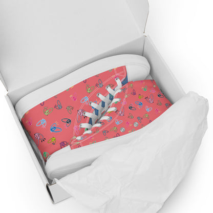 Epic Whizz® Heart-Pattern_Women’s High Top Canvas Shoes_Froly