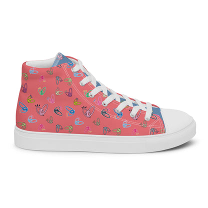 Epic Whizz® Heart-Pattern_Women’s High Top Canvas Shoes_Froly