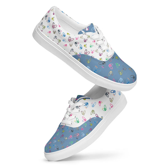 Epic Whizz® Heart-Pattern_Women’s Lace-up Canvas Shoes