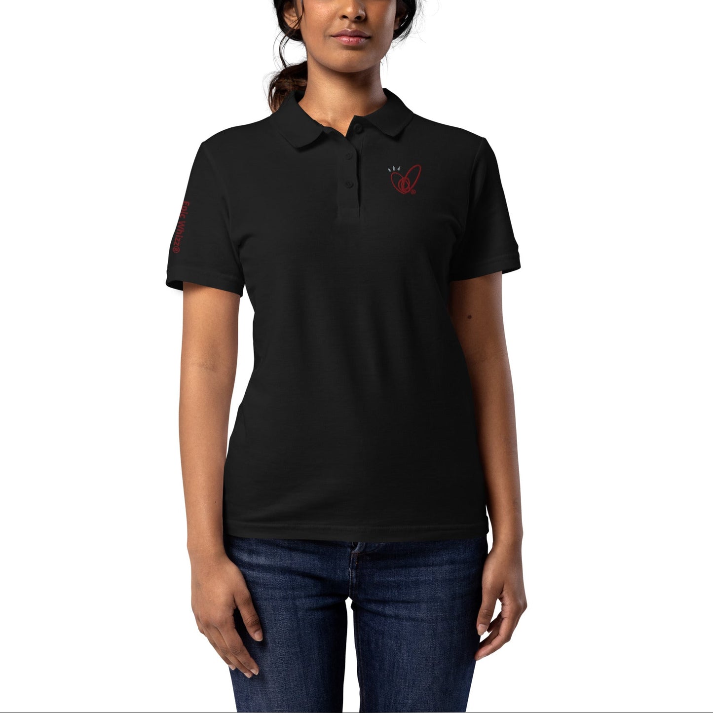 Epic Whizz® Heart-Embroidered_Women’s Polo Shirt
