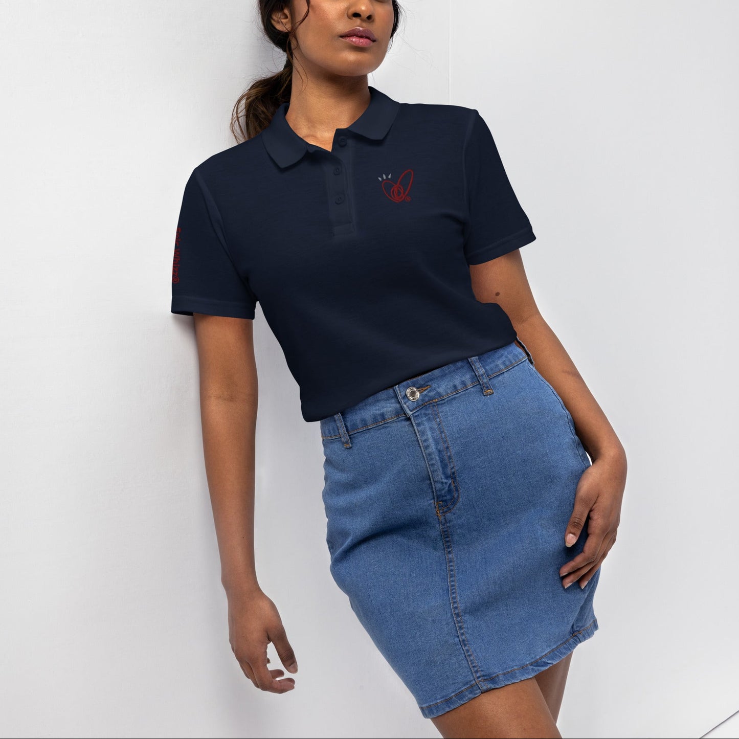 Epic Whizz® Heart-Embroidered_Women’s Polo Shirt