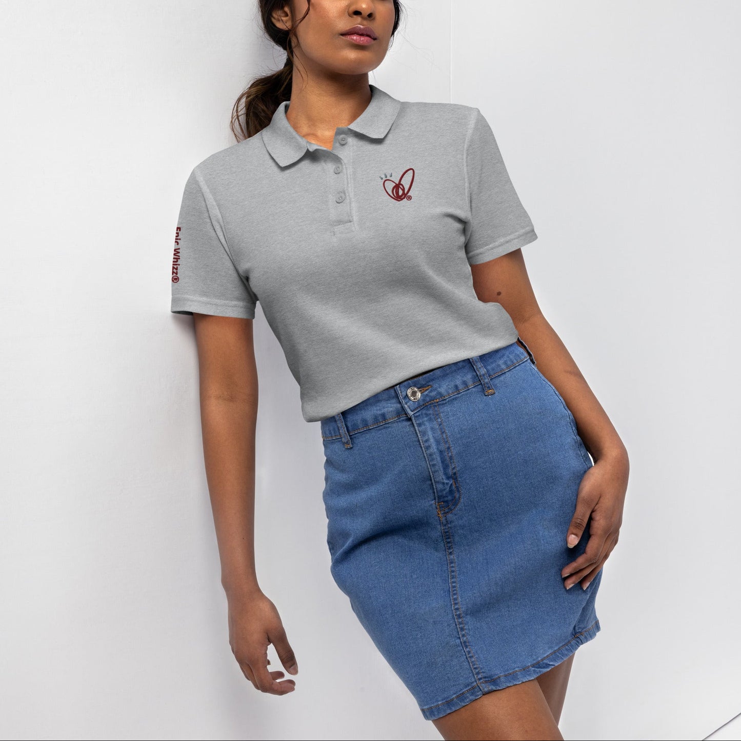 Epic Whizz® Heart-Embroidered_Women’s Polo Shirt
