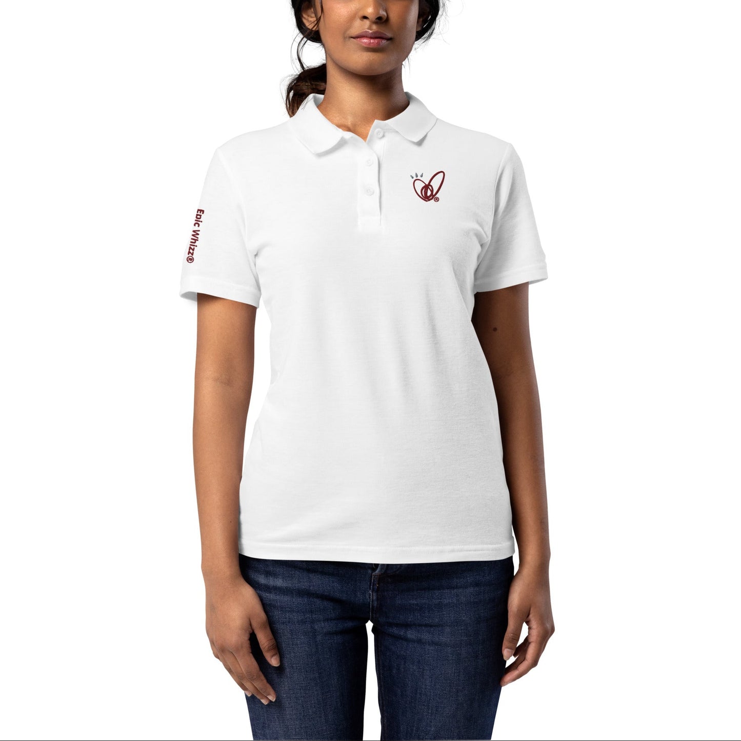 Epic Whizz® Heart-Embroidered_Women’s Polo Shirt
