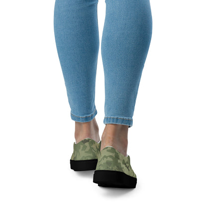Epic_Camo Green_Camouflage_Women’s Slip-on Canvas Shoes