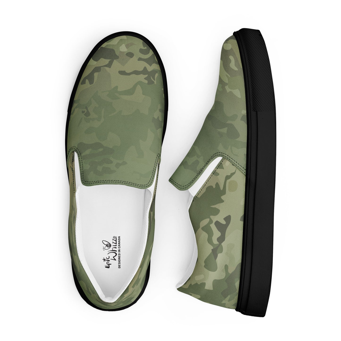 Epic_Camo Green_Camouflage_Women’s Slip-on Canvas Shoes