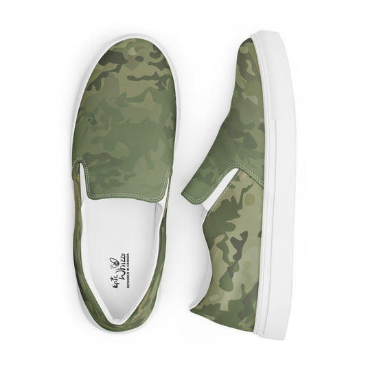 Epic_Camo Green_Camouflage_Women’s Slip-on Canvas Shoes